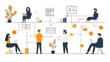 Flowchart depicting the employee onboarding process.