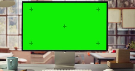 Green Screen Monitor Setup for Chroma key Effects. Versatile Digital Content Creation, Video Editing, and Virtual Presentations.  Digital Entrerprise eCommerce, eBusiness - Powered by Adobe