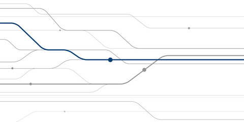 Railway transport. Railroad group outline illustration for your project. Gray and blue lines image on white background. Vector design art
