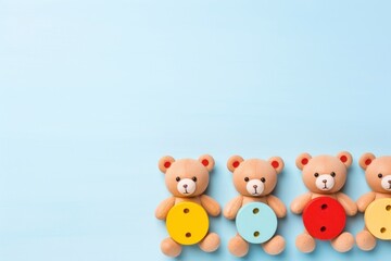 Naklejka premium Toy plush blue bear.
