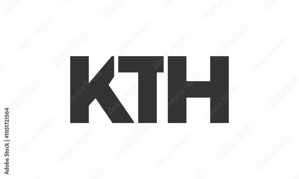 Fototapete kth logo design template with strong and modern bold text. initial based vector logotype featuring s