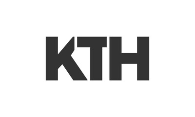 KTH logo design template with strong and modern bold text. Initial based vector logotype featuring simple and minimal typography. Trendy company identity.