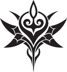 black and white flower