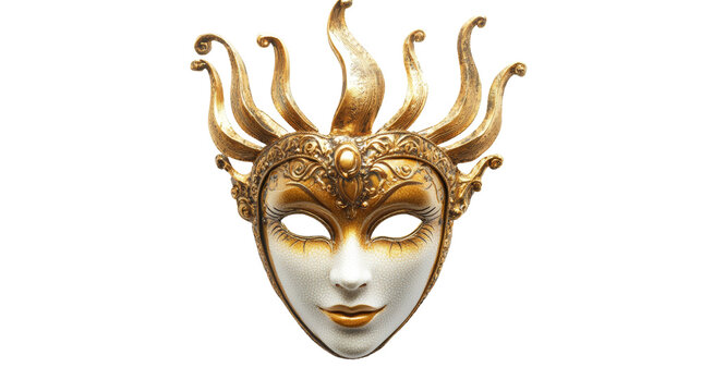 Golden Venetian Party Mask. png