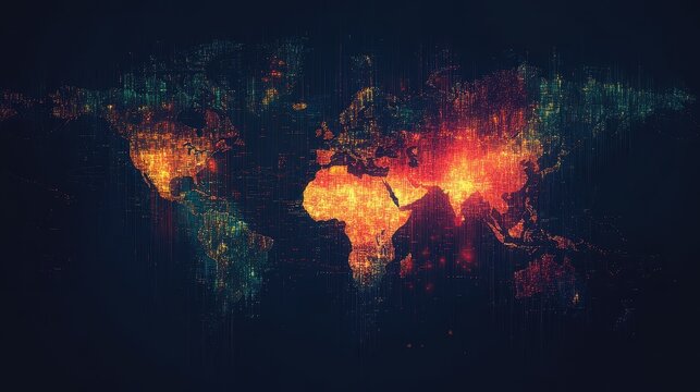Heatmap representing disease prevalence in different regions.