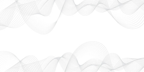 Abstract wave blend lines on transparent background. Design for banner, wallpaper, background and many more. Undulate Grey Wave Swirl, frequency sound wave, twisted curve lines with blend effect.	
