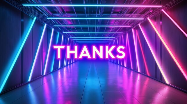 neon style thanks futuric neon background design