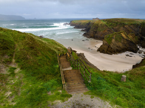 Playa de Santa Comba en Ferrol A Coru&ntilde;a Galicia
