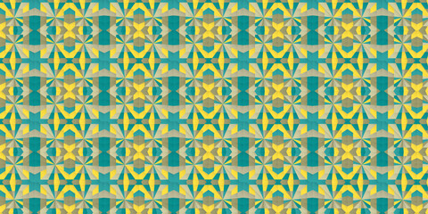 Golden Hour Mosaic. Geometric Pattern