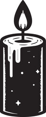 Warm Glow Candle Vector Illustration 