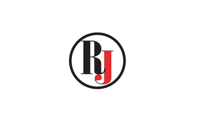 RJ, JR, R , J , Abstract Letters Logo Monogram