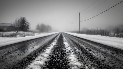 Fototapeta premium Snowy Highway