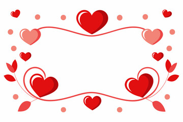 Happy valentine's day typography and love theme vector art illustration