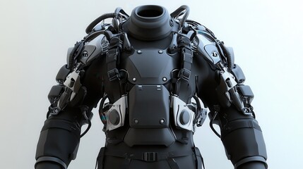 Fototapeta premium Advanced Robotic Exoskeleton Powered by Compressed Air