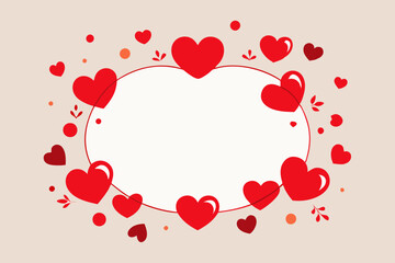 Happy valentine's day typography and love theme vector art illustration