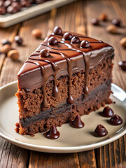 chocolate cake on a plate