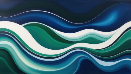 A soothing abstract wave pattern in various shades of blue and green, perfect for backgrounds, decor, or artistic projects that evoke calmness and tranquility