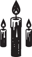 Warm Glow Candle Vector Illustration 