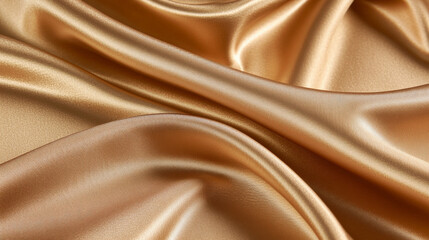 Fototapeta premium Gold satin fabric with gentle folds