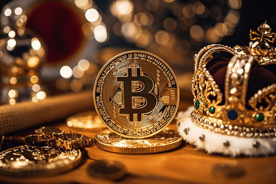 bitcoin beside the crown