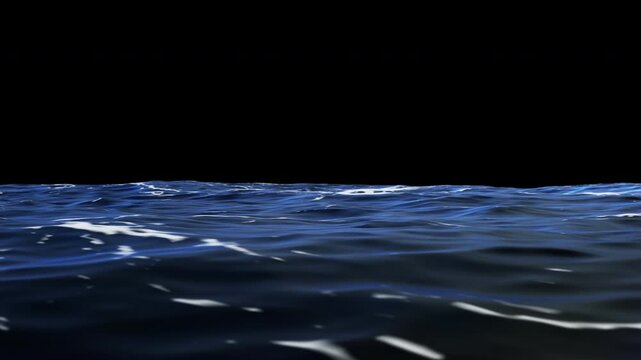 Ocean Water Waves With Alpha Channel