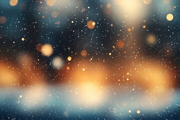 Obraz premium Christmas winter background with snow and blurred bokeh.Merry christmas and happy new year greeting card with copy-space. with generative ai