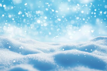 Christmas winter background with snow and blurred bokeh.Merry christmas and happy new year greeting card with copy-space. with generative ai