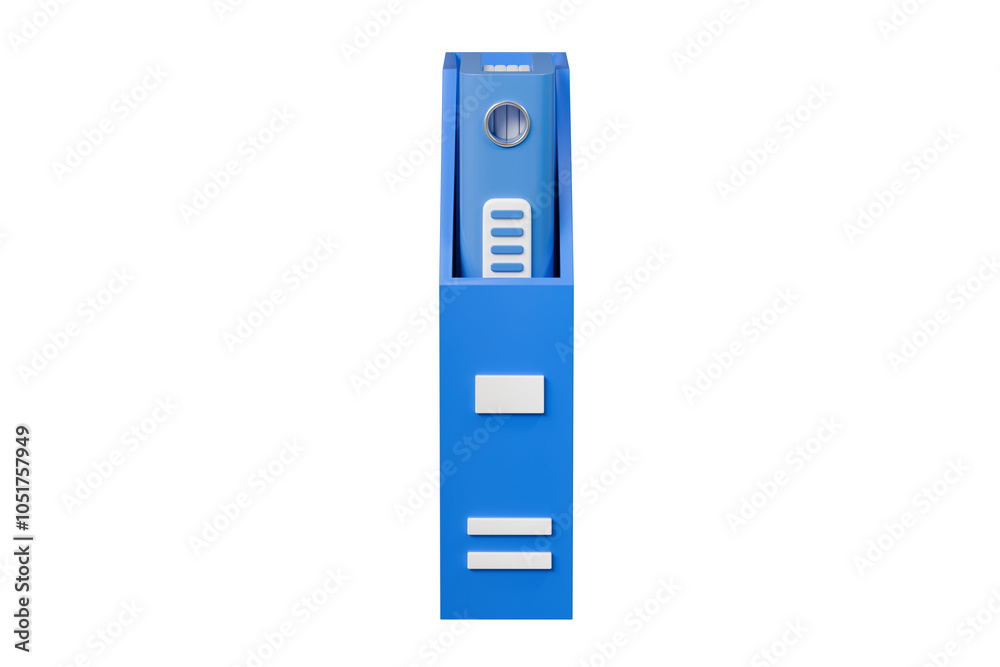 Poster 3d file folder with storing box and paper icon. minimal binder file folder document icon. office equ