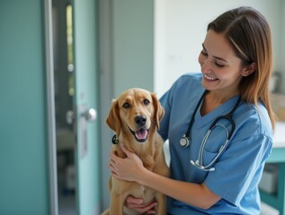 A Veterinarian's Touch: Providing Loving and Professional Care to Dogs in the Clinic, Ensuring Optimal Health and Trust for Every Animal.

