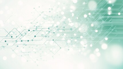 Obraz premium a banner with elements of cyber security matrix effect minimalistic, pastel green