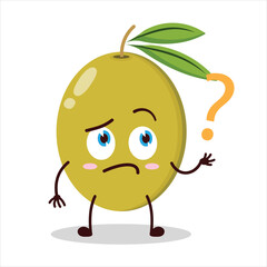 cute curious expression of olive character