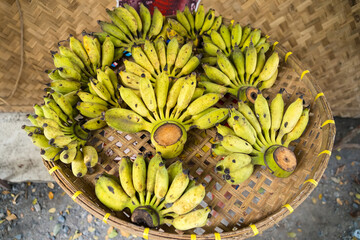 Ripe Namwa Bananas.A Sweet Delight from Thai Markets Description: