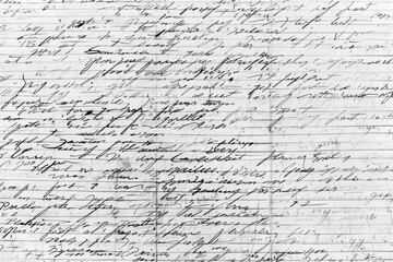 A detailed close-up of a handwritten note with visible texture and penmanship detail, on white lined paper reflecting an intimate feel.