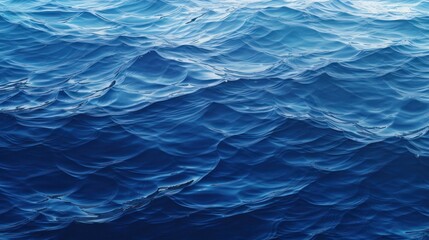Obraz premium the dark blue sea surface, highlighting the gentle undulations that create a mesmerizing pattern.