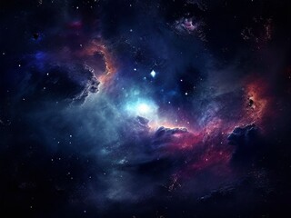 Beautiful universe and nebula. Generative AI (생성형 AI)
