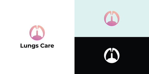Lungs logo.  lungs  care logo designs for medical service and consult