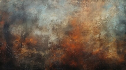 A detailed view of a grungy surface exhibiting a rich array of color noise, where dark hues mingle with lighter tones,