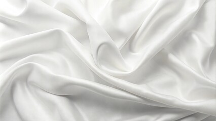 Fototapeta premium Soft white wrinkled fabric background for graphic design or wallpaper 