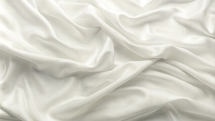 Fototapeta premium Soft white wrinkled fabric background for graphic design or wallpaper 