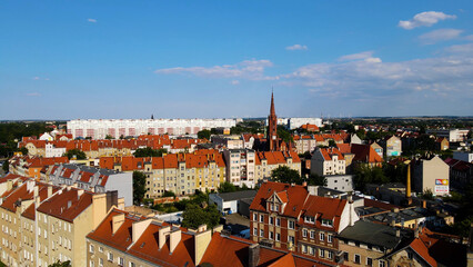 Obraz premium view panorama city architecture ancient Europe Legnica Poland