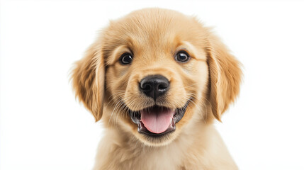 Obraz premium golden retriever puppies, smiling puppy face, dog, pet