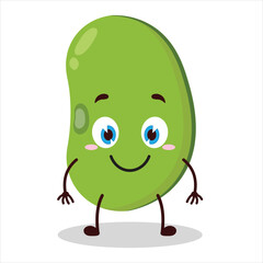 cute smile expression of mung bean  character