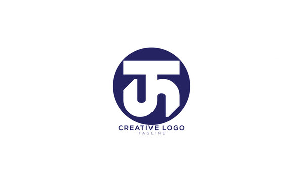 JN UTN JTN Abstract initial monogram letter alphabet logo design