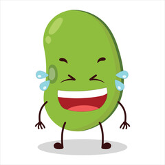 cute laugh out loud expression of mung bean  character