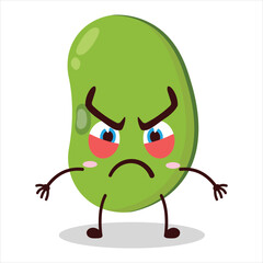 cute provoked expression of mung bean  character