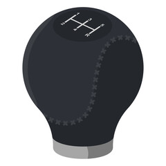 Speed shift knob vector cartoon illustration isolated on a white background.
