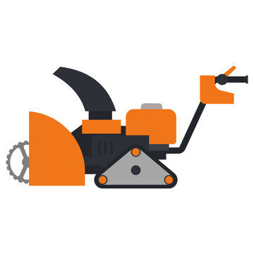 recommend clip art: Snow blower vector cartoon illustration isolated on a white background.