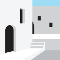 exterior of white building in greece