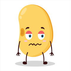 Obraz premium cute nope expression of soy bean character