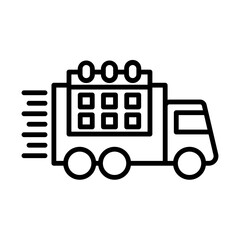 Delivery Schedule line icon